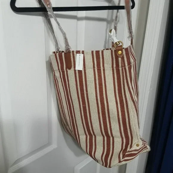 Banana Republic Stripe Canvas Tote